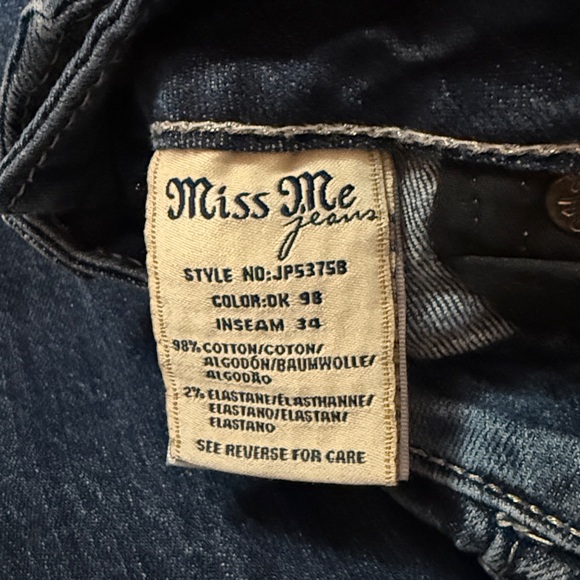 Miss Me Women's Boot Cut Jeans - Dark Blue, Size 24, MAKE AN OFFER - Picture 9 of 10
